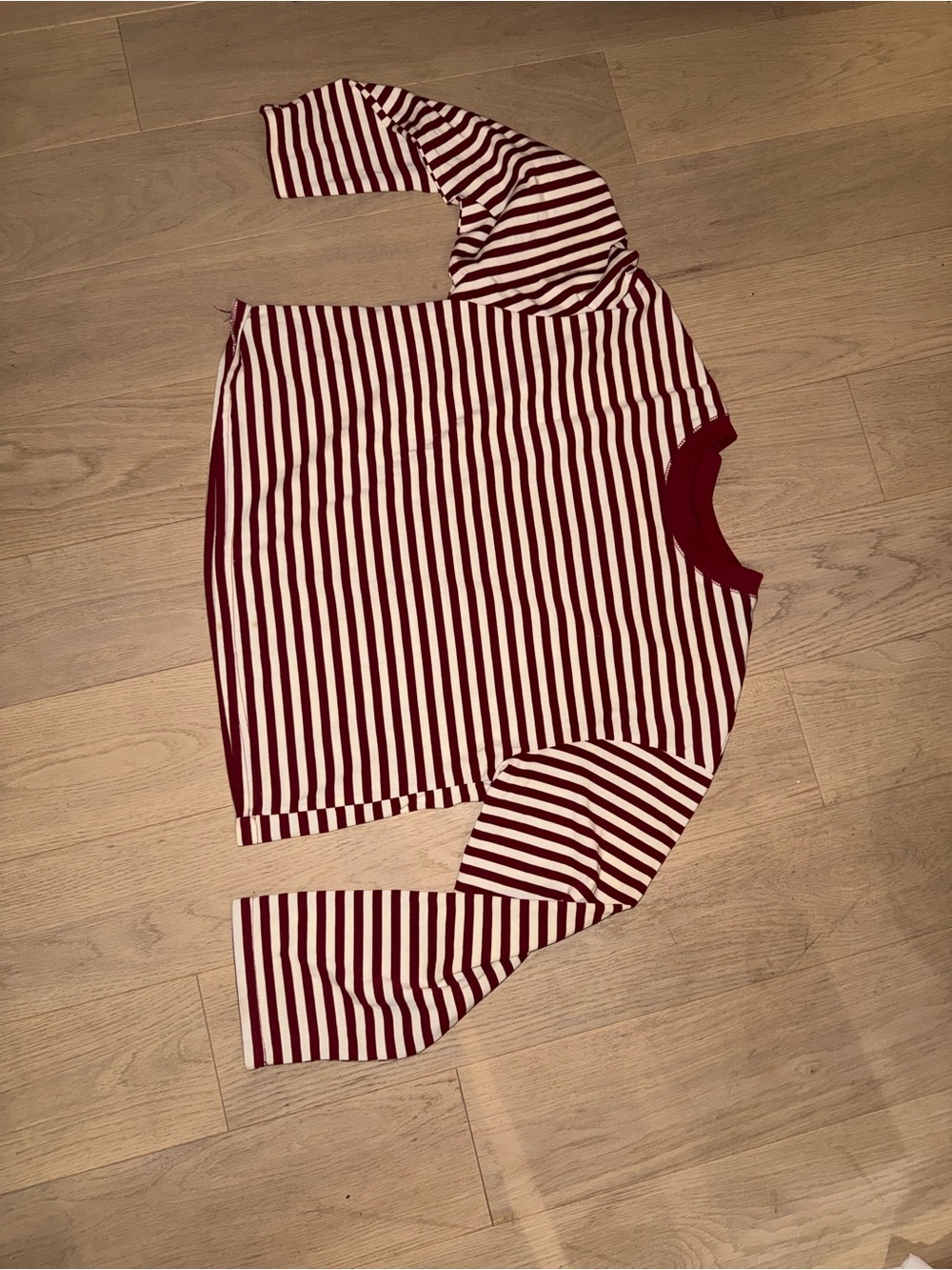 Kids Red & White Striped One-Piece Romper